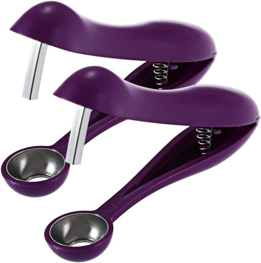 2Pcs Cherry Pitter, Heavy-Duty Stainless Steel Olive And Cherry Pitters Corer Tool With Space-Saving Lock Design, Multi-Function Cherries Stoner Seed Remover Tool For Making Jam