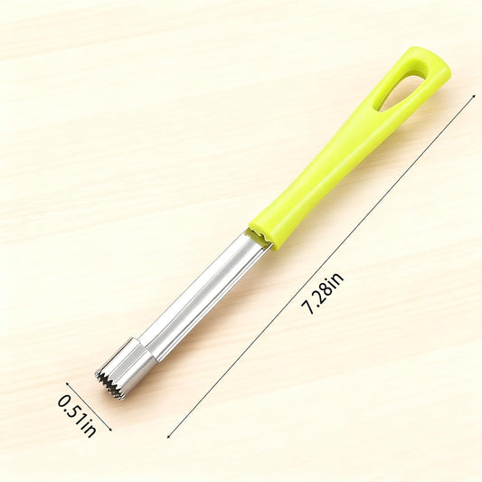 Tomato Corer Tool,Zucchini Stainless Steel Fruit and Vegetable Corer Remover, Multi-Function and Seed Remover for Apple Tomato 7.28in(Green)