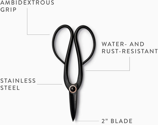 Barebones Artisan Trimming Shears - Gardening Shears and Herb Scissors - Essential Gardening Tools for Herb Gardens and Planting - Rust-resistant Garden Clippers