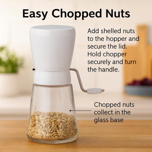 HIC Kitchen Old Fashioned Onion Chopper, Glass, 18/8 Stainless Steel Plane-Edge Blades For Onions, Eggs, Product, Nuts