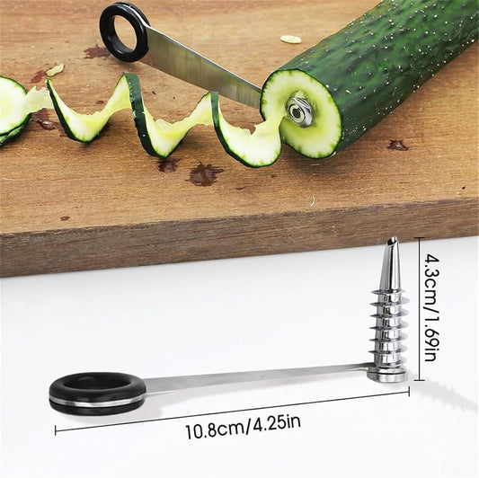 Potato Spiralizer, Spiral Slicer, Kitchen Spiralizer for Potatoes and Veggies Quick Uniform Spirals, Easy to Use and Clean, For Carrots Zucchini and Vegetables (3pcs)