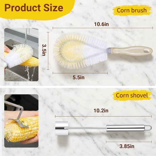 Nuogo Corn Peeler with Corn Silk Remover Stainless Steel Stripping Tool for Home & Outdoor Barbecue