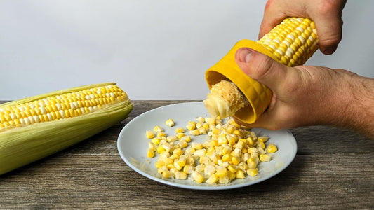 SE Stainless Steel Corn Cob Peeler with Sharp Serrations and Textured Grip - Yellow - CCP32
