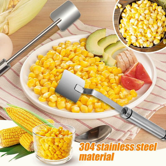 Corn Cob Stripper, 2026 New Corn Peeler for Corn on The Cob, Easy to Use Stainless Steel Corn Cob Peeler Cob Thresher Peeler for Quick Corn Kernel Remover (1)
