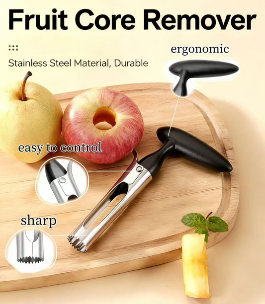 Apple Corer, Apple Corer Tool, Apple Core Removal is easy to use and clean, with sharp stainless steel serrations for quick core removal.