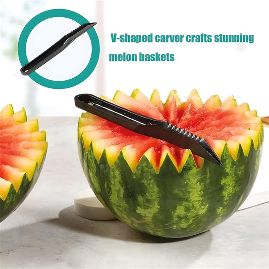 Kitchen Spiral and V-Shaped Tool, Spiral Slicer Blade Cucumber Potato Spiral Cutter, Fruits and Vegetable Carving Knife Hand Slicer Cutter, Manual Screw Peeler Kitchen and Dining Tool (1 Set)