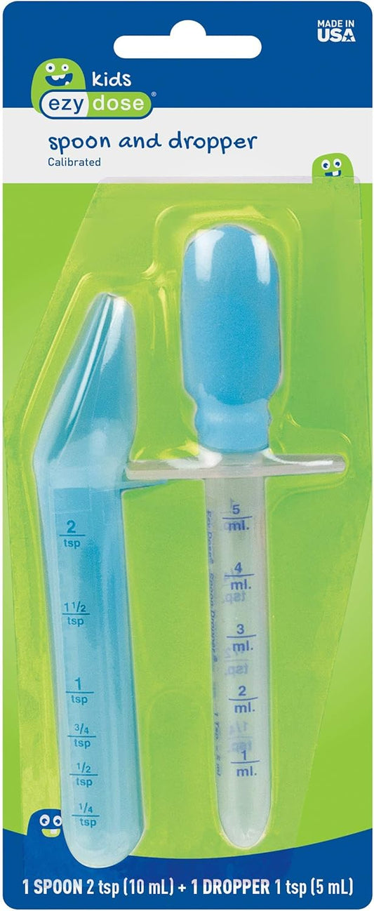 EZY DOSE Kids Oral Liquid Medicine Spoon For Baby & Toddler, Deliver Correct Dose, Convenient, Easy to Use, 10mL/2 TSP Capacity, Calibrated, Color May Vary, BPA Free, Made in the USA