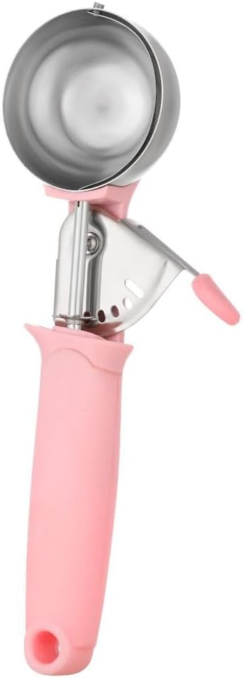 Black Pink Metal Cookie Scoop Kitchen Tools Ice Ball Maker Melon Fruit Baller Ice Cream Scoop Ice Cream Spoon Ball Scooper(pink)