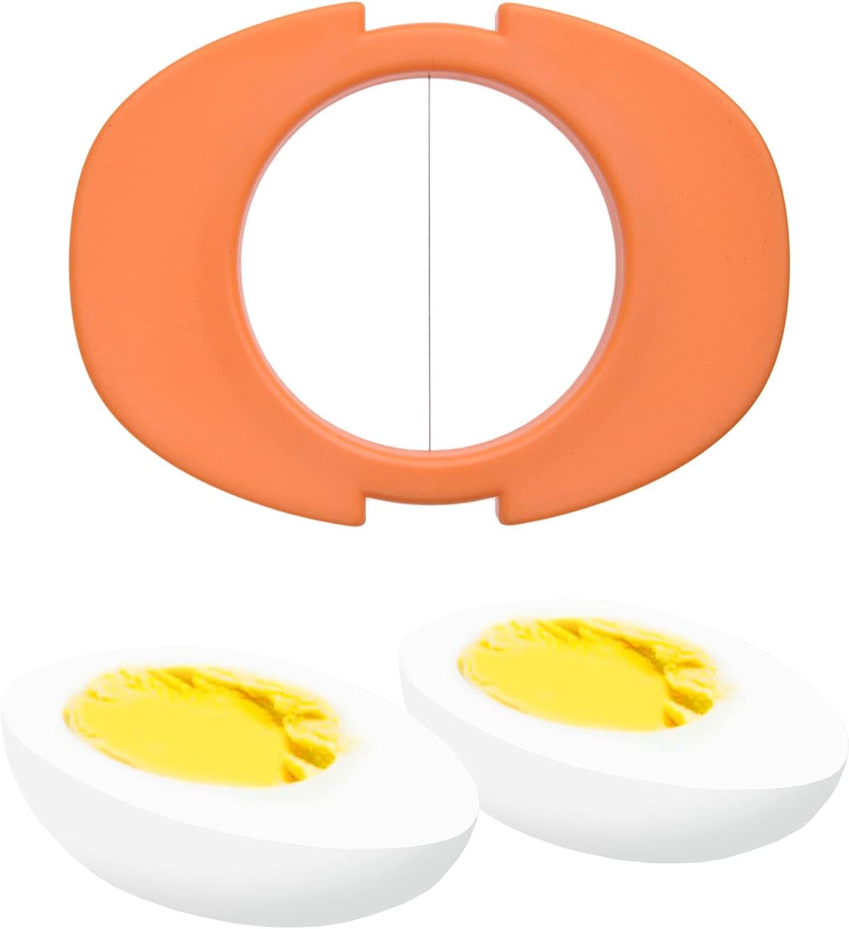 Egg Slicer Set with 3 Cutters - Cut Boiled Eggs into Thin Slices, Wedges or Halves - Easy Manual Egg Slicing - No Power, No Noise - Great for Sandwiches, Salads and Hors d'Oeuvres - With Slicer Stand