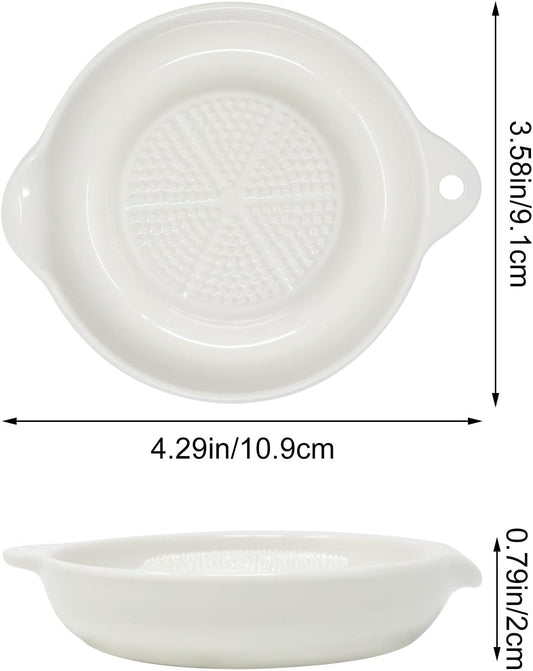 "yueton 1 Pack Ceramic Grater for Mashed Potato Making, Garlic, Ginger, Onion, Lemon, Chocolate, Practical Kitchen Tool"