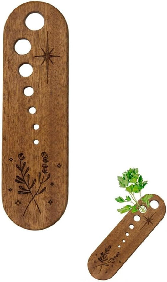 Herb Stripper, Wooden Vegetable Leaf Separator, Kitchen Herbs Leaf Stripping Tool, Exquisite Herb Stripper Bowl Gifts for the Kitchen Suitable for Home Use & Chefs
