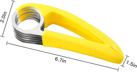 FireKylin Banana Slicer,ABS + Stainless Steel Fruit and Vegetable Salad Peeler Cutter Kitchen Tools For Banana,Strawberry,Grape（1 pcs）