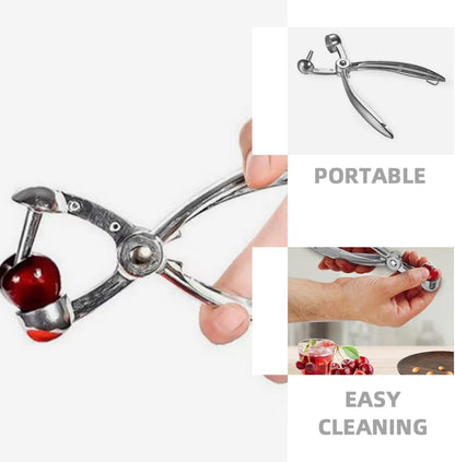 Ipetboom Cherry Pitter and Olive Corer Tool Stainless Steel Fruit Pit Remover for Cherries, Olives, and Dates Suitable for Kitchen and Jam Making