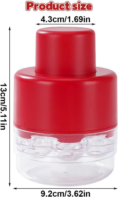 Dayinkes Cherry Pitter Tool - Pit 7 Cherries at Once, Portable Cherry Seed Remover, Quick-Release Cherry Pitter, Suitable for Cherry, Grape and Olive (Red)