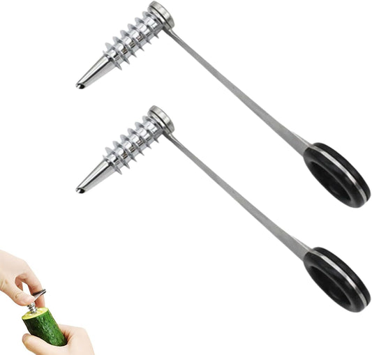 Stainless Steel Spiral Cutter for Vegetables Potato Cucumber Spiral Slicer Manual Vegetable Spiralizer Kitchen Tool (4pcs)