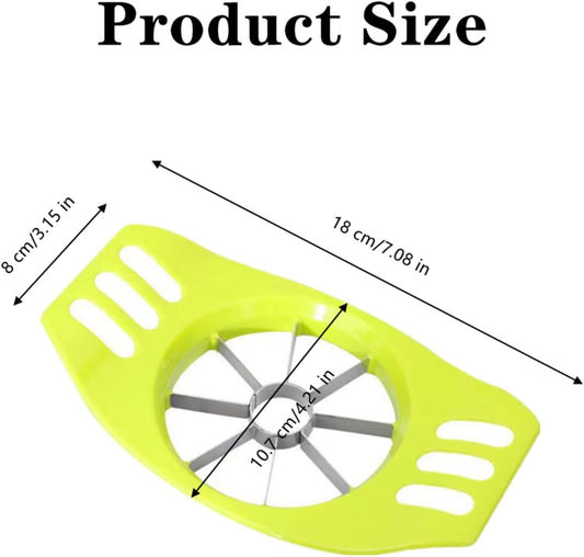 1 PCS Apple Cutter Professional Apple Slicer Apple Corer Tool Stainless Steel Fruit Corer Apple Cutter Slicer for Kitchen,Fruits,Vegetables(Green）