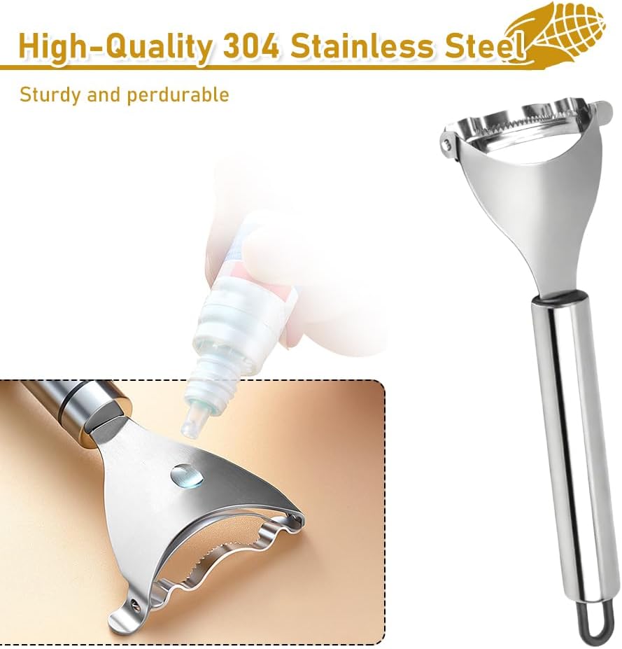 2 Pack Stainless Steel Corn Peeler and Stripper Removes Corn Kernels From Corn Cobs In Seconds Kitchen Tool