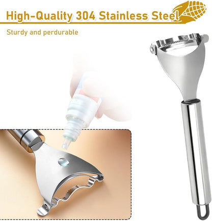 2 Pack Stainless Steel Corn Peeler and Stripper Removes Corn Kernels From Corn Cobs In Seconds Kitchen Tool