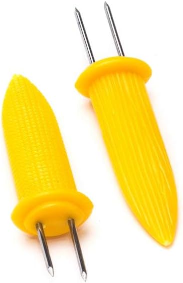 Fox Run 5401 Stainless Steel and Plastic Corn Holders Set of 6, Yellow