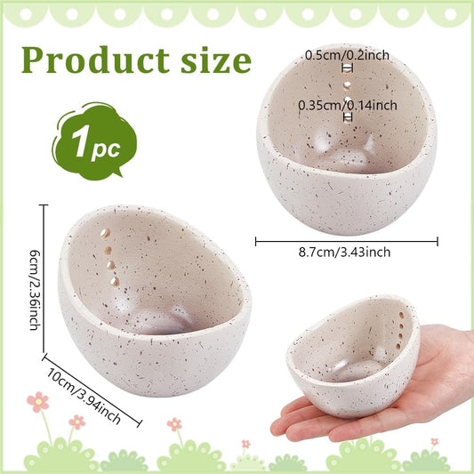 NBEADS Resin Herb Stripper Bowl, Flower Vegetable Leaf Remover 4 Holes Kitchen Herbs Leaf Stripping Peeler Tool Easy To Clean And Use, 3.93x3.42x2.36inch