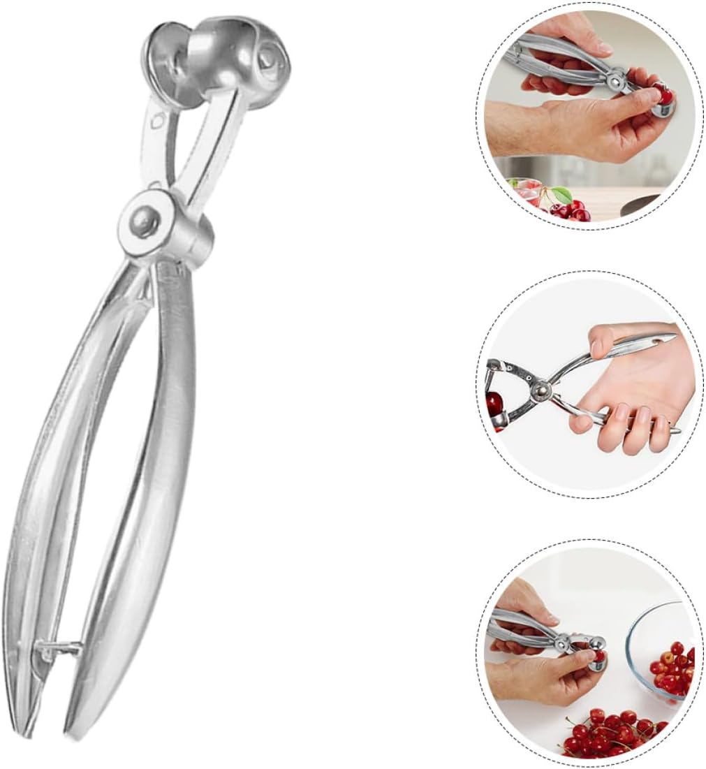 Ipetboom Cherry Pitter and Olive Corer Tool Stainless Steel Fruit Pit Remover for Cherries, Olives, and Dates Suitable for Kitchen and Jam Making