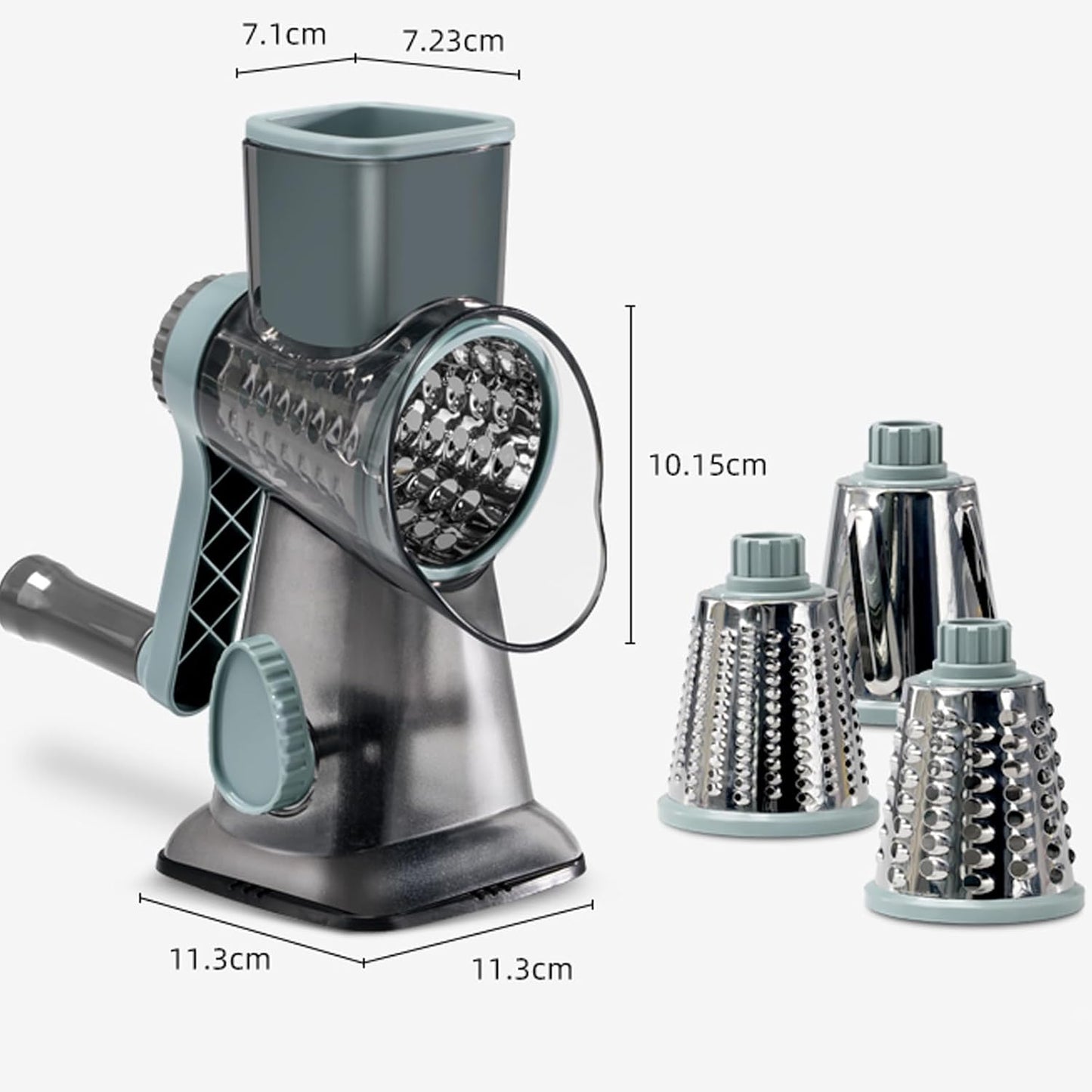 Cheese Grater with Handle, Multifunctional Manual Rotary Cheese Grater - Cheese Shredder Easily Chop Carrots, Potatoes, Vegetables and Fruits and Easy to Clean(red)