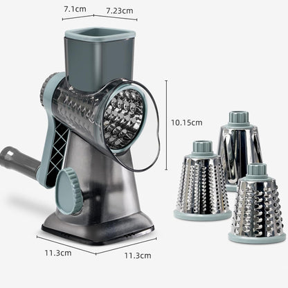 Cheese Grater with Handle, Multifunctional Manual Rotary Cheese Grater - Cheese Shredder Easily Chop Carrots, Potatoes, Vegetables and Fruits and Easy to Clean(red)