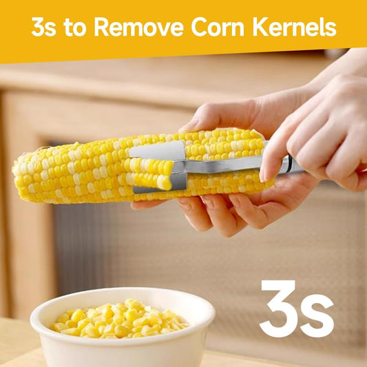 2PCS Corn Peeler, 2026 New Corn Cob Stripper Tool Stainless Steel Corn Peeler for Corn on the Cob Kitchen Gadget Corn On Cob Remover Cutter Tool