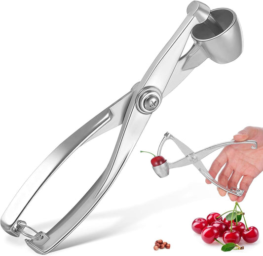 Cherry Pitter Core Remover Kitchen Tool Stainless Steel Sturdy Household Red Date Corer Olive Pitter for Fruit Seed Removal Daily Use