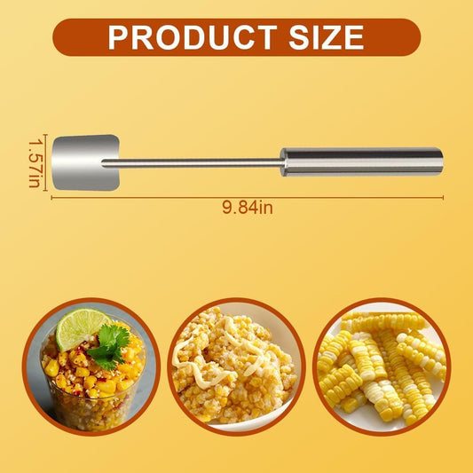 Stainless Steel Corn Cob Peeler, Upgrade Corn Peeler for Corn on the Cob Stripper Tool, Corns Peelers Stainless Steel Splitter Tool Easy Fast Corn Remover Tool for Home Kitchen (1pcs)