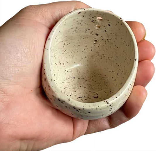 Pottery Herb Stripper Bowl, Ceramic Pottery Herb Stripper, Kitchen Utensils & Gadgets, Handmade Pottery Herb Stripper, Suitable for Peeling Off The Leafy Assembly of Cilantro