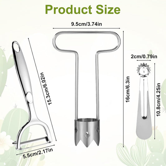 Red Bell Pepper Seed Corer, Upgraded T Shaped Vegetable and Fruit Corer Stainless Steel Tomato Apple Seed Remover Tool Practical Kitchen Gadget for Removing Fruit & Vegetable Cores