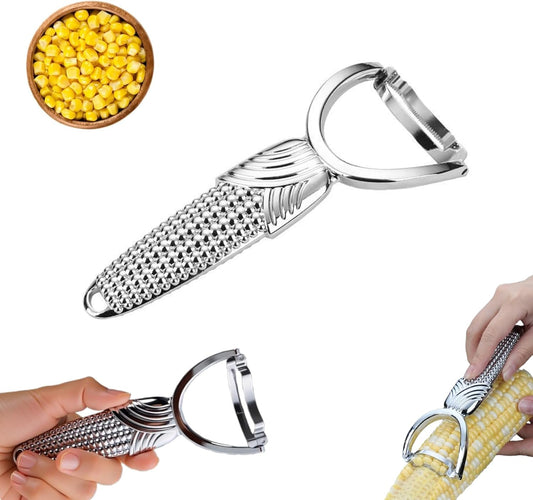 1 Pcs Corn Peeler Sturdy Alloy Corn Cob Peeler with Anti-skid Handle ＆ Stainless Steel Blade for Kitchen Tool