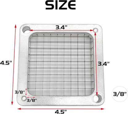 1/4" Replacement Chopper Blade, 440C Stainless Steel Blade for Commercial Vegetable Dicer Fruit Cutter, Interchangeable Blade&Pusher Block Set