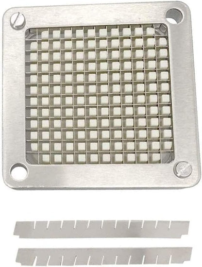 1/4" Replacement Chopper Blade, 440C Stainless Steel Blade for Commercial Vegetable Dicer Fruit Cutter, Interchangeable Blade&Pusher Block Set