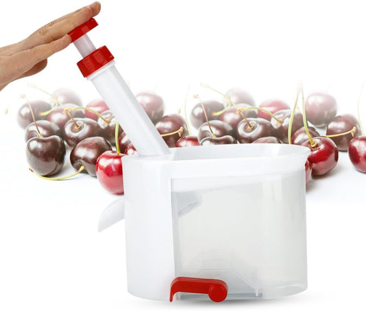 Cherry Pitter Tool,Cherry Pitter Tool, Plastic Grapes Seeds Removing with Set Grips Container Home Traveling Fruit Gadget Olive Seed Pit Huller