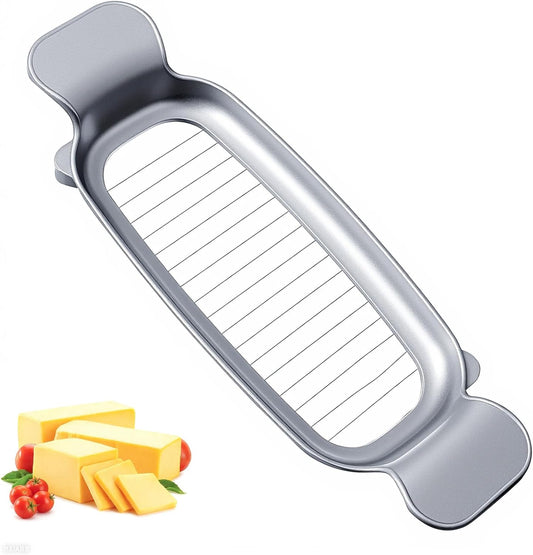 Butter Slicer Cheese Cutter Stainless Steel Multipurpose Kitchen Tool for Even Slicing of Block Butter Cheese Eggs Soft Fruits