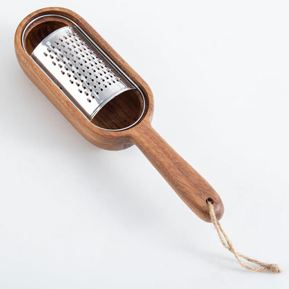 Wooden Cheese Grater with Handles - Kitchen Grater Wooden Shredder, Citrus Zester, Perfect for Hand Held Cheese Grater, Lemon and Chocolate, Cheese Tool