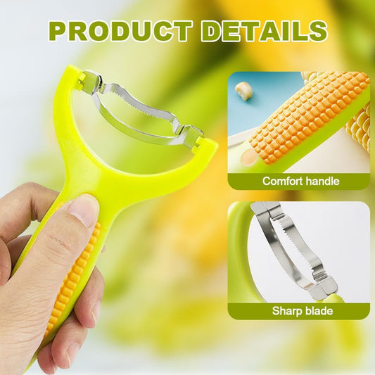 2024 New Corn Peeler, Upgrade Planer Corn Peeler Corn Thresher Corn Stripper, Stainless Steel Quick Corn Kernel Cutter Tool Corn Thresher with Ergonomic Handle (Green#1PC)