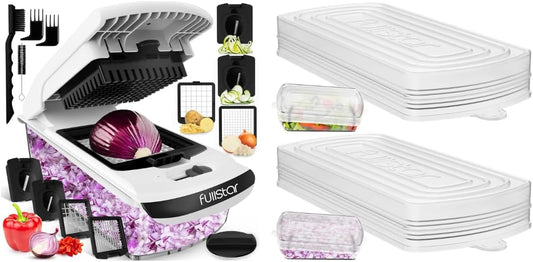 fullstar Bundle: Chopper And 2 Piece Silicone Lids