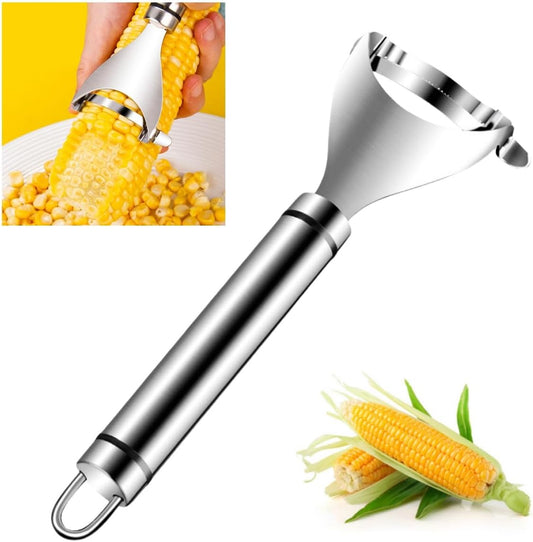 Corn Peeler for Corn on the Cob,Corn Stripper, Magic Corn Cutter Peeler Tool Corn Thresher from the Cob Corn on the Cob Remover in Seconds, Kitchen Gadget (2PC)