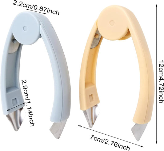 "Honbay 2PCS Strawberry Huller Stem Remover Tomato Pineapple Corer Kitchen Gadget for Fruit and Vegetable (2 Color, 4.7 Inches)"