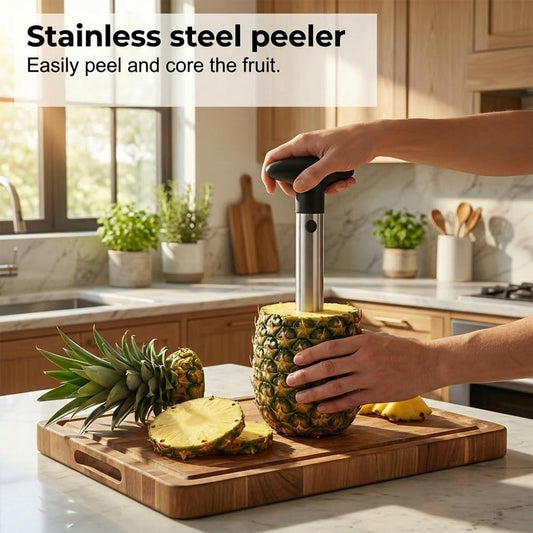 1 PCS Pineapple Peeler, Pineapple Corer, Multifunctional Pineapple Slicer,Long-lasting Stainless Steel Pineapple Tool for Home Kitchen with Sharp Blade for Diced Fruit Rings