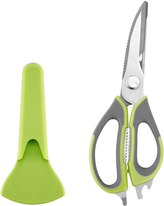 Kitchen Scissors All-Purpose Heavy Duty, Poultry Shears with Strong Magnet Knife Holder, Stainless Steel Removable Safe Blade, Kitchen Shears For Food, Cutting Meat, Herbs, Poultry, Bones