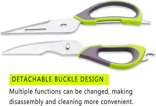 Kitchen Scissors All-Purpose Heavy Duty, Poultry Shears with Strong Magnet Knife Holder, Stainless Steel Removable Safe Blade, Kitchen Shears For Food, Cutting Meat, Herbs, Poultry, Bones
