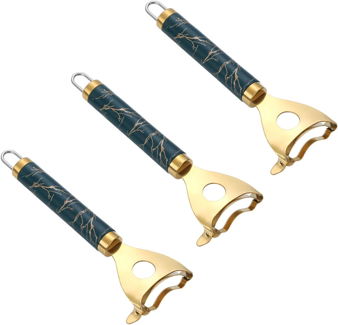 3 Pcs Corn Peeler Professional Stainless Steel Corn Shucker Tool with Ergonomic handle for Kitchen, Gold