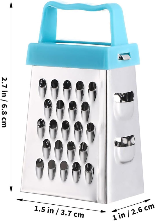 Ciieeo 15 Pcs Mini Cheese Grater, Handheld Vegetable Cutter Stainless Steel Box Grater for Kitchen Cheese Garlic Ginger Vegetable Potatoes Assorted Colors, 2.7 x 1.5 x 1 Inch