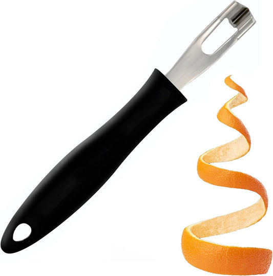 MYUBWTF Professional Channel Knife & Citrus Zester - Stainless Steel Garnishing Tool for Lemon, Orange, Lime - Ergonomic Handle, Ultra-Sharp Blades (Dishwasher Safe)