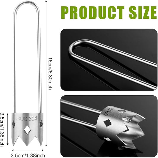 Fruit and Vegetable Corer Tool, 2025 Upgraded Stainless Steel Red Bell Pepper Seed Corer Tool for Pineapple Apple Pear Pepper Tomato, Universal Core Remover, Easy Kitchen Gadget (3pcs)