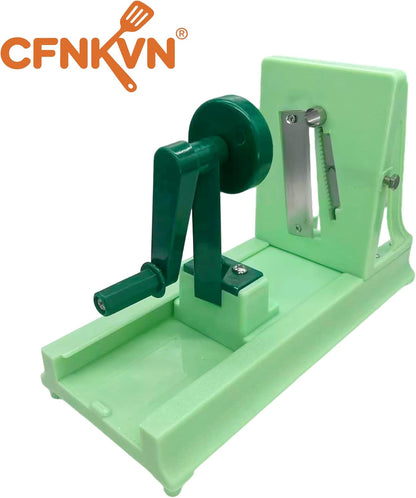 Turning Vegetable Spiral Cutter, Manual Spiral Slicer with 2 Extra Blades, for Zucchini Noodles, Squash, Butternut Squash - Vegetable Noodle Maker, Compact Handheld Vegetable Cutter